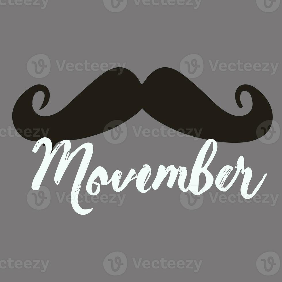 gráfico do movember bigode em branco fundo para novembro para masculino saúde foto