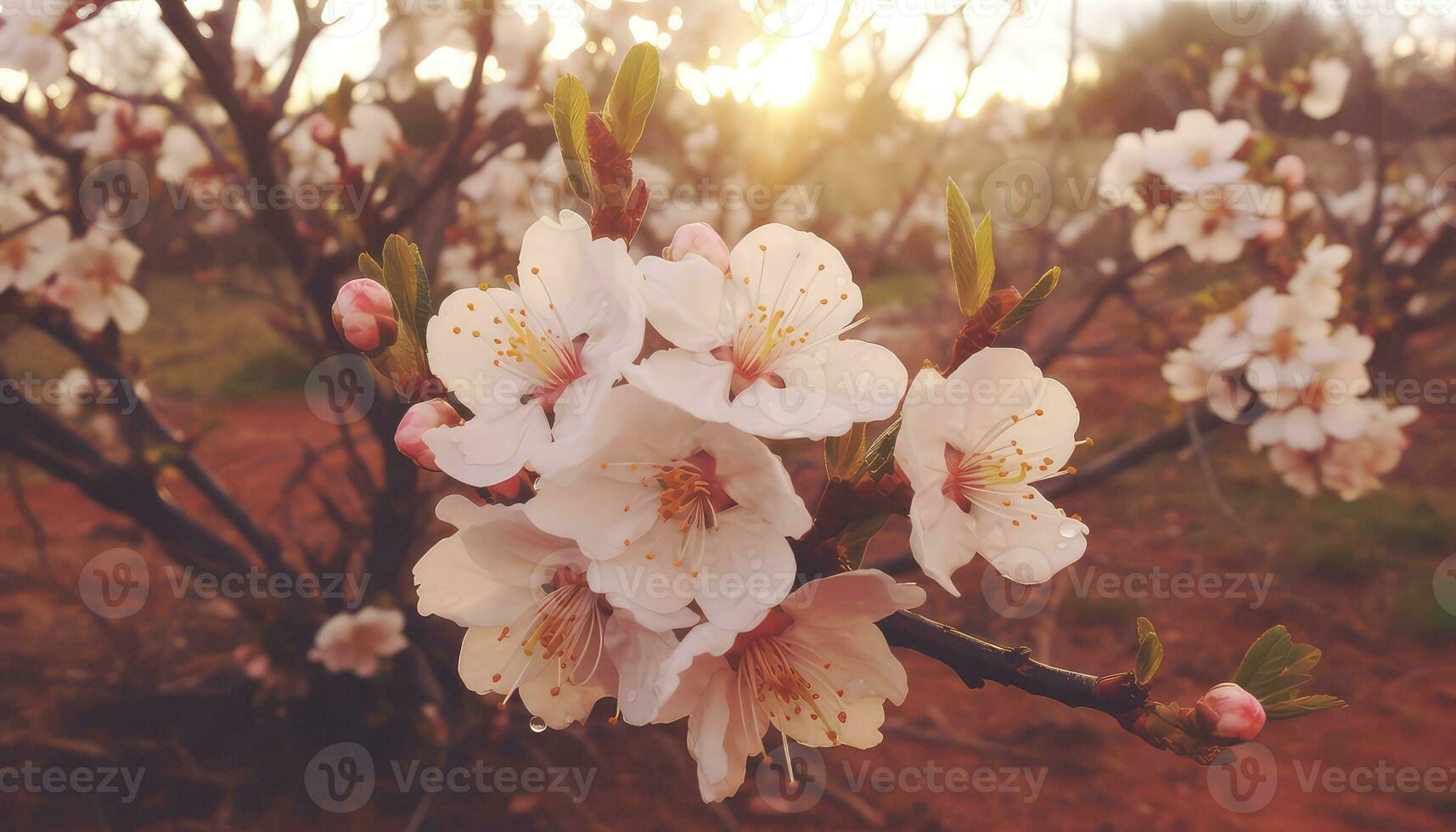 Flor beleza dentro uma sereno ao ar livre configuração ai gerado foto