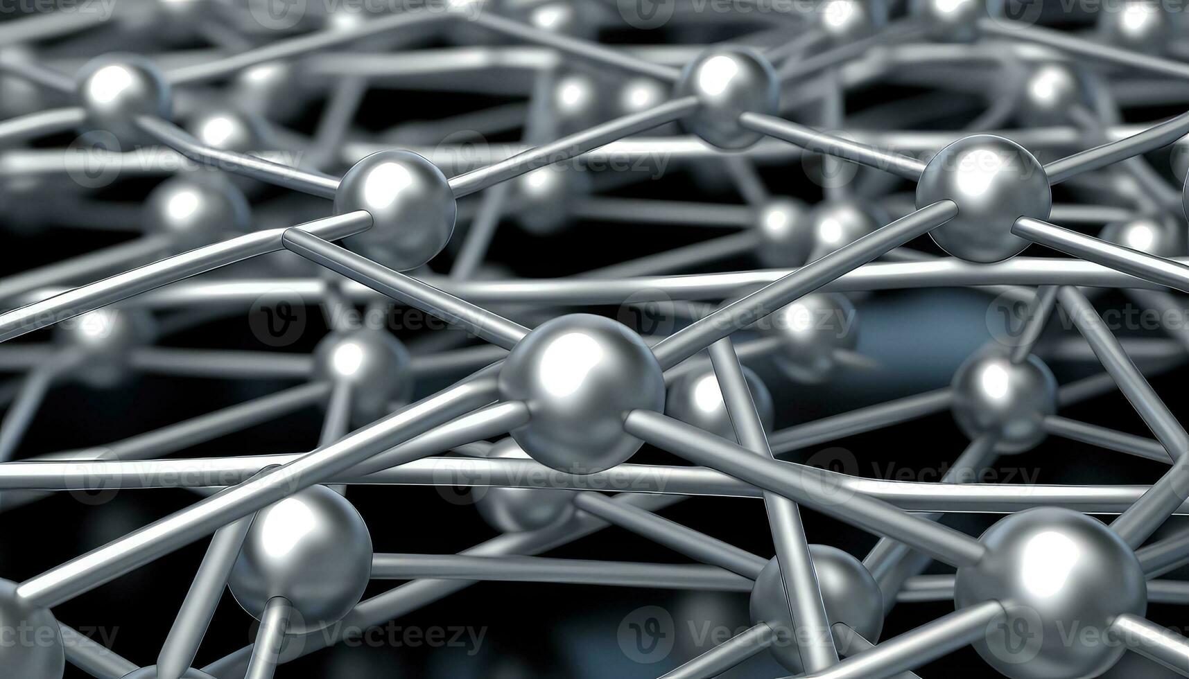 metal átomos queda em hexagonal superfície ai gerado foto