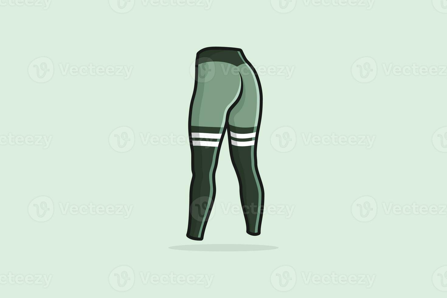 Rapazes esporte Treinamento perna fino calça ou calça vetor ilustração. Esportes e moda objetos ícone conceito. Esportes confortável calça calça vetor Projeto com sombra. foto