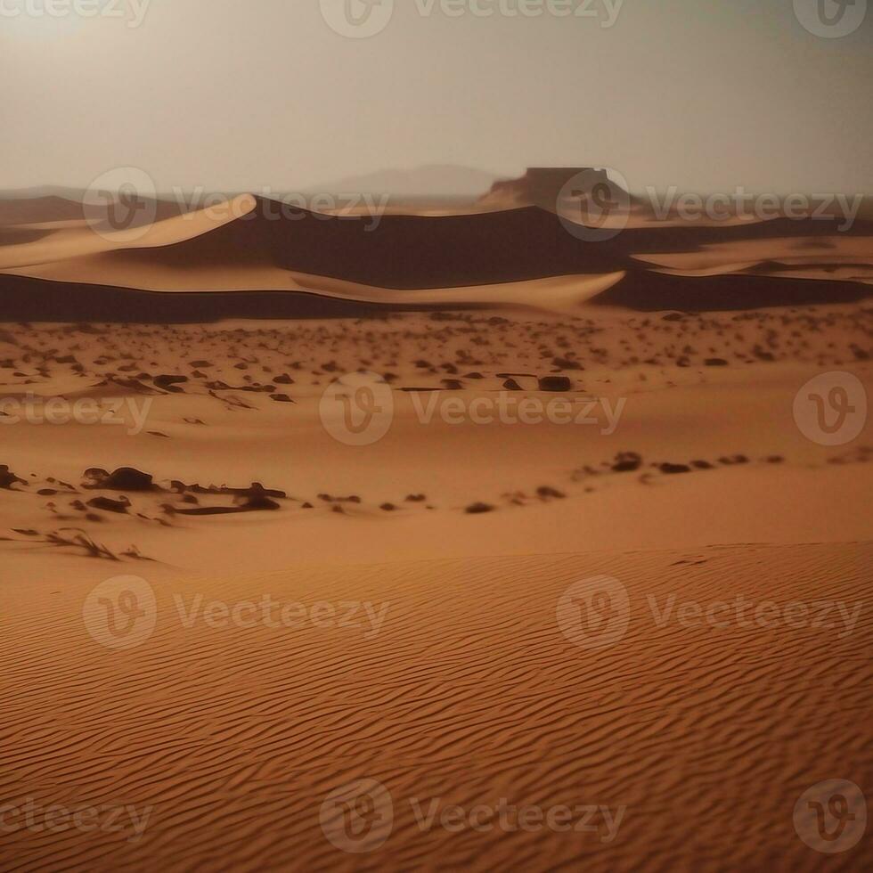 isto é uma 3d ilustração do gobi deserto, Mongólia, grande deserto, areia dunas. gerado por IA foto