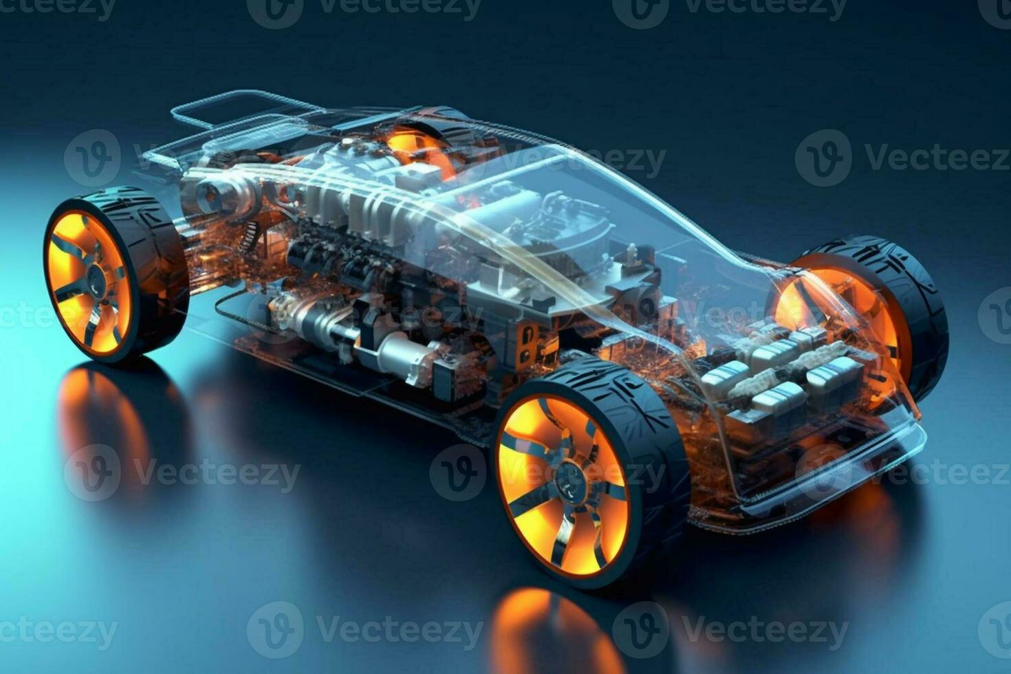 abstrato animação do uma futurista azul Fórmula 1 Rapidez dentro 4k uhd, Está tecnologia e Engenharia 3d Renderização foto