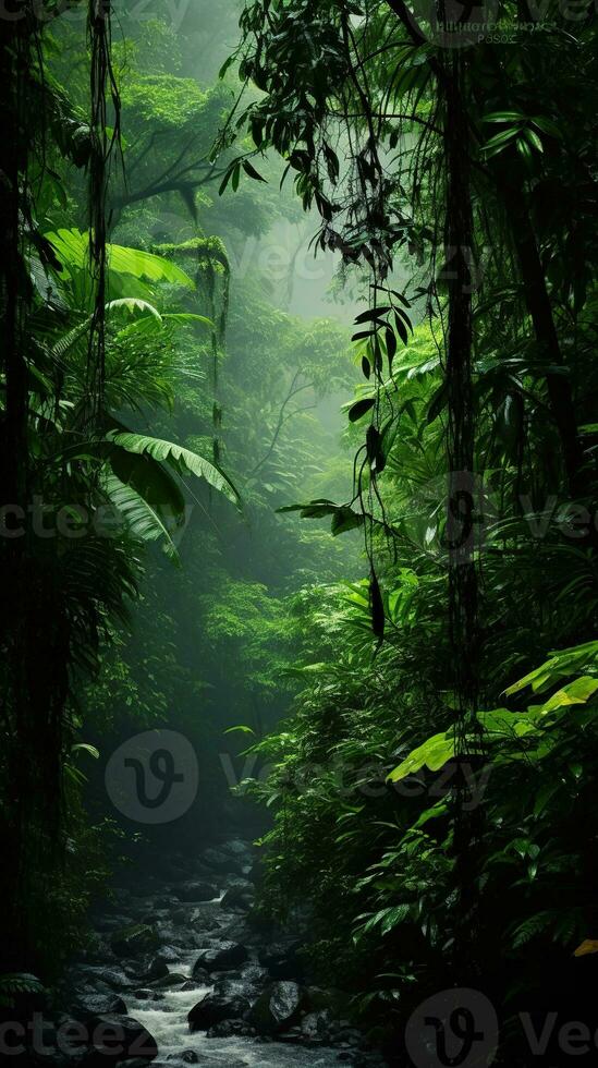 lindo exuberante florestas tropicais dentro central América. generativo ai foto