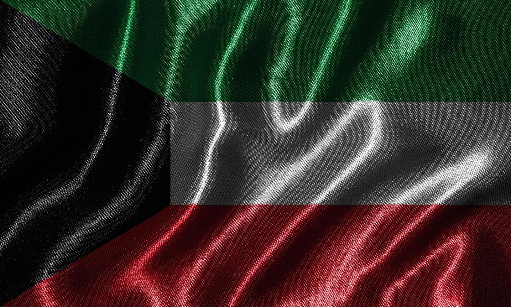 papel de parede por bandeira kuwait e bandeira por tecido. foto