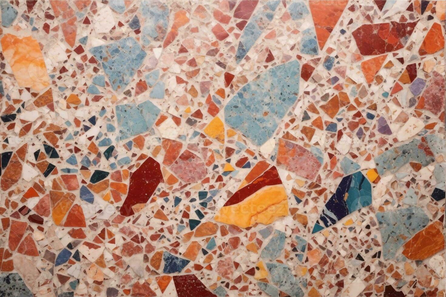 arco Iris cor terrazzo textura, colorida terrazzo textura fundo, multi cor terrazzo mosaico azulejos, ai generativo foto