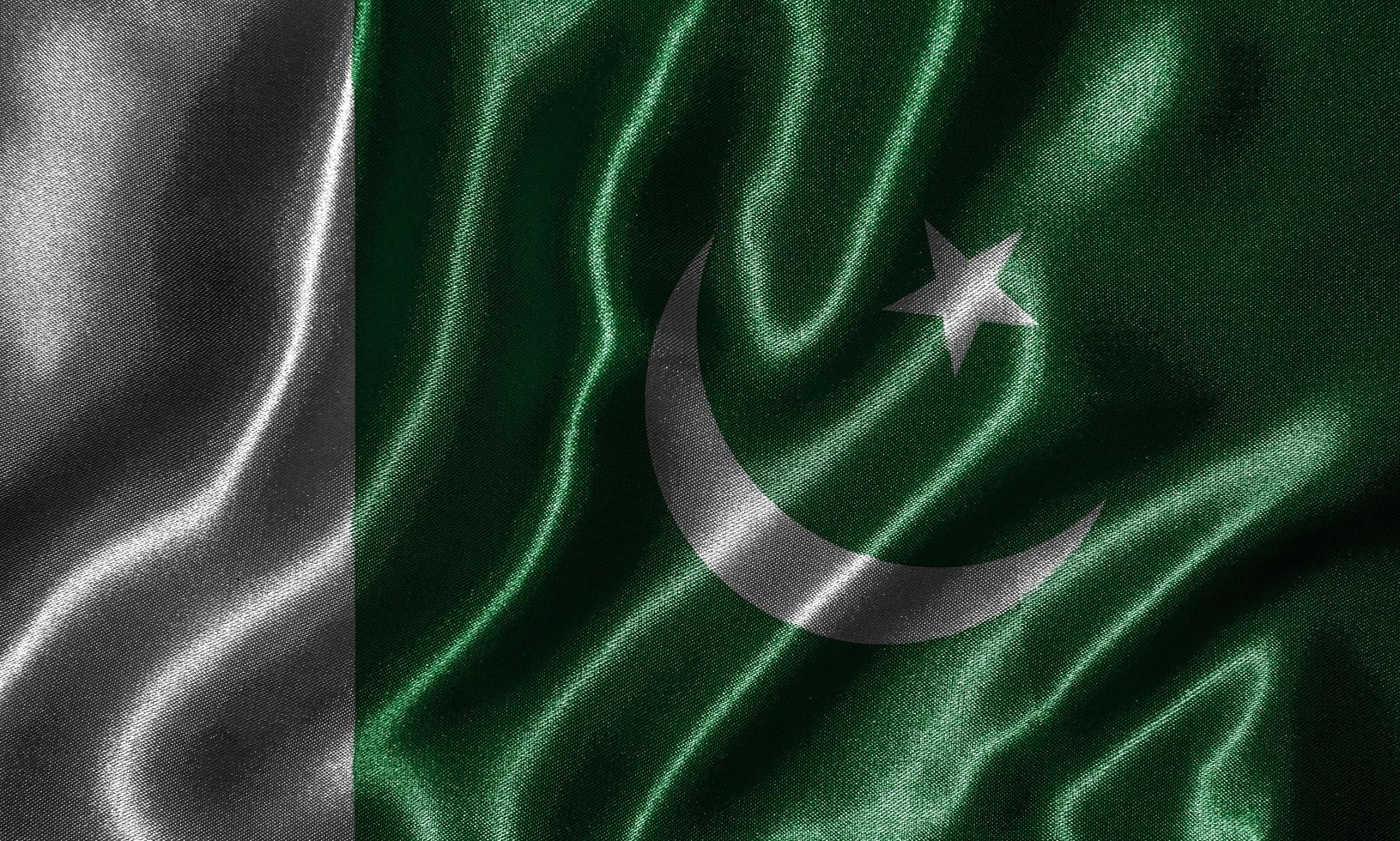 papel de parede por bandeira do Paquistão e bandeira por tecido. foto