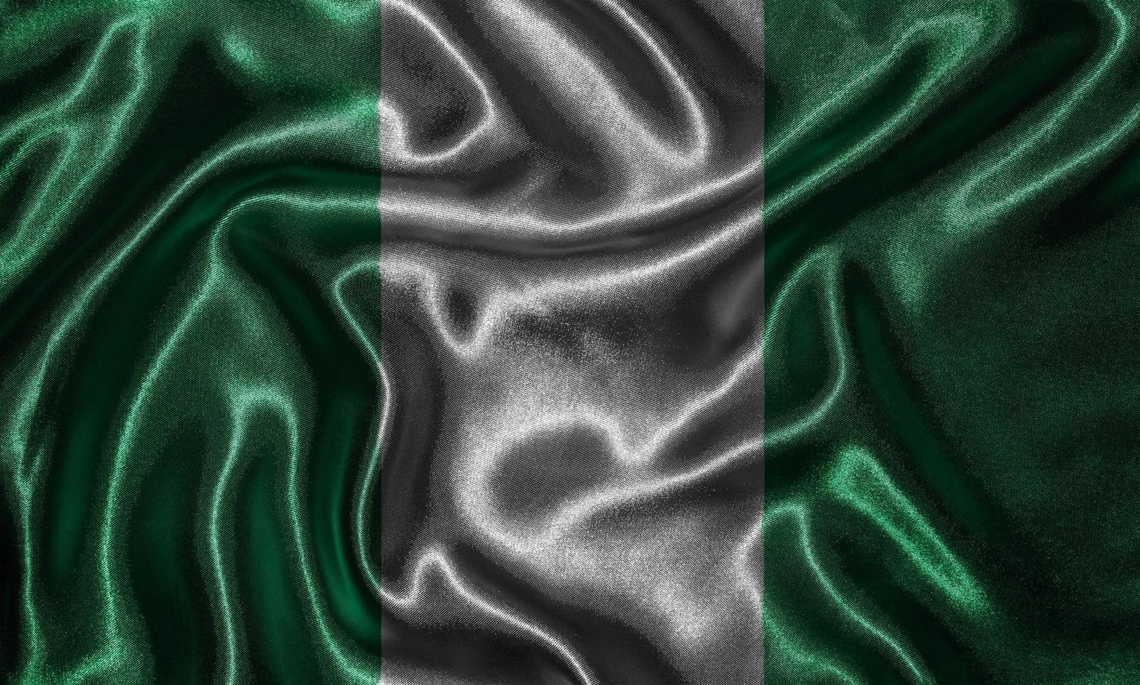 papel de parede por bandeira da Nigéria e bandeira por tecido. foto
