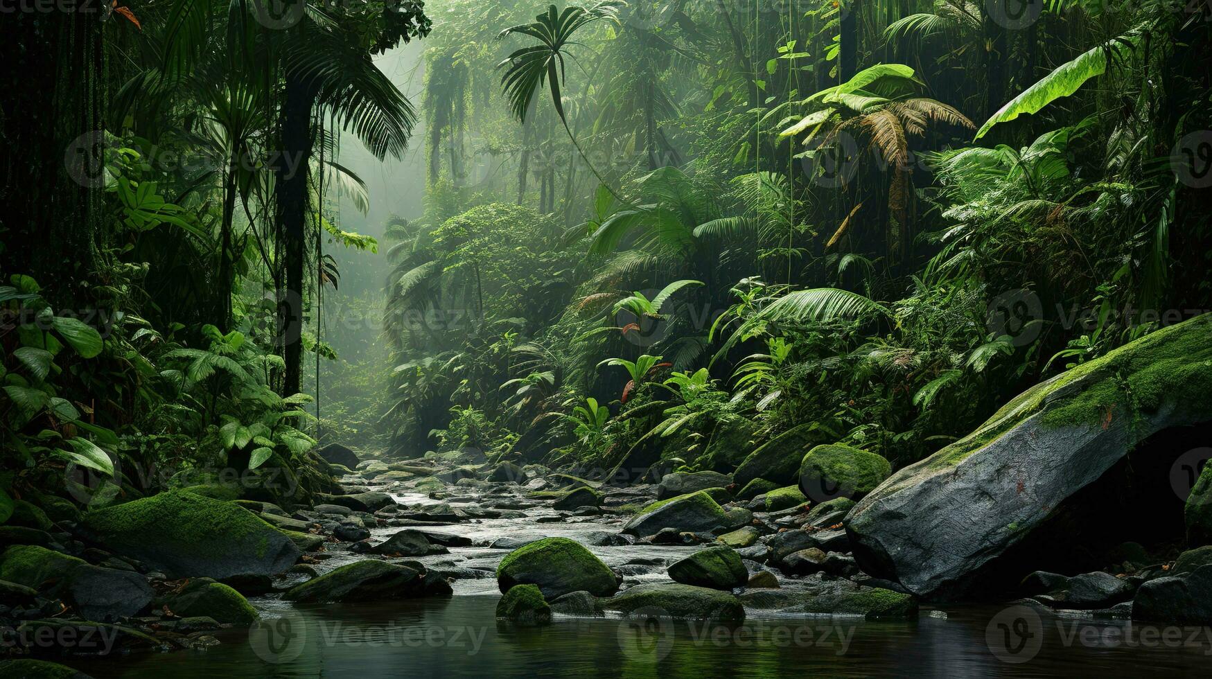 lindo exuberante florestas tropicais dentro central América. generativo ai foto