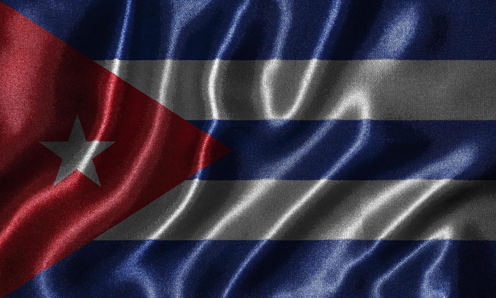 papel de parede por bandeira de cuba e bandeira por tecido. foto