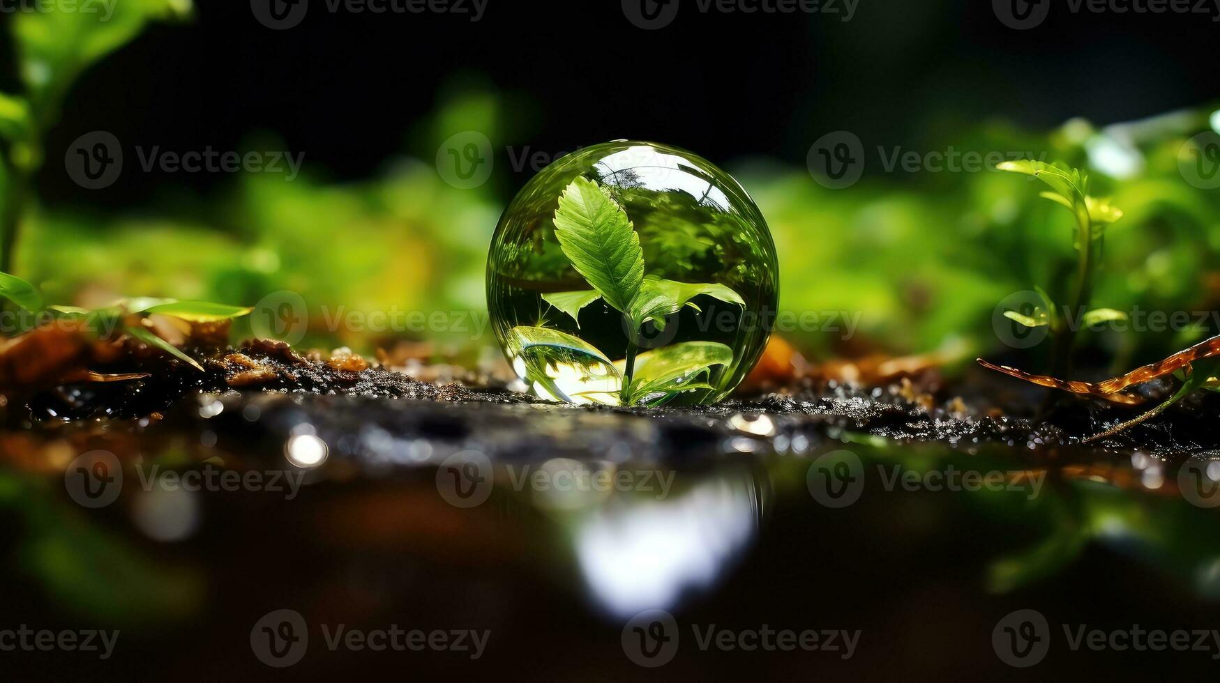 brilhante reflexão macro fundo fechar ai gerado foto