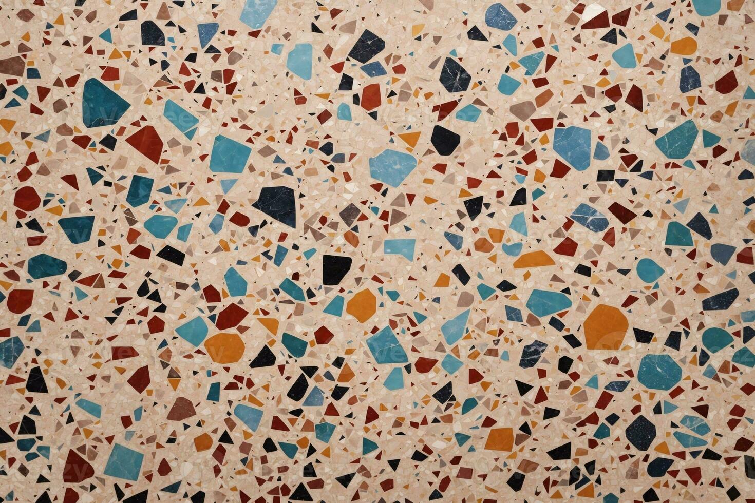 colorida terrazzo textura, multicolorido terrazzo textura fundo, terrazzo mosaico azulejos, terrazzo mármore fundo, ai generativo foto