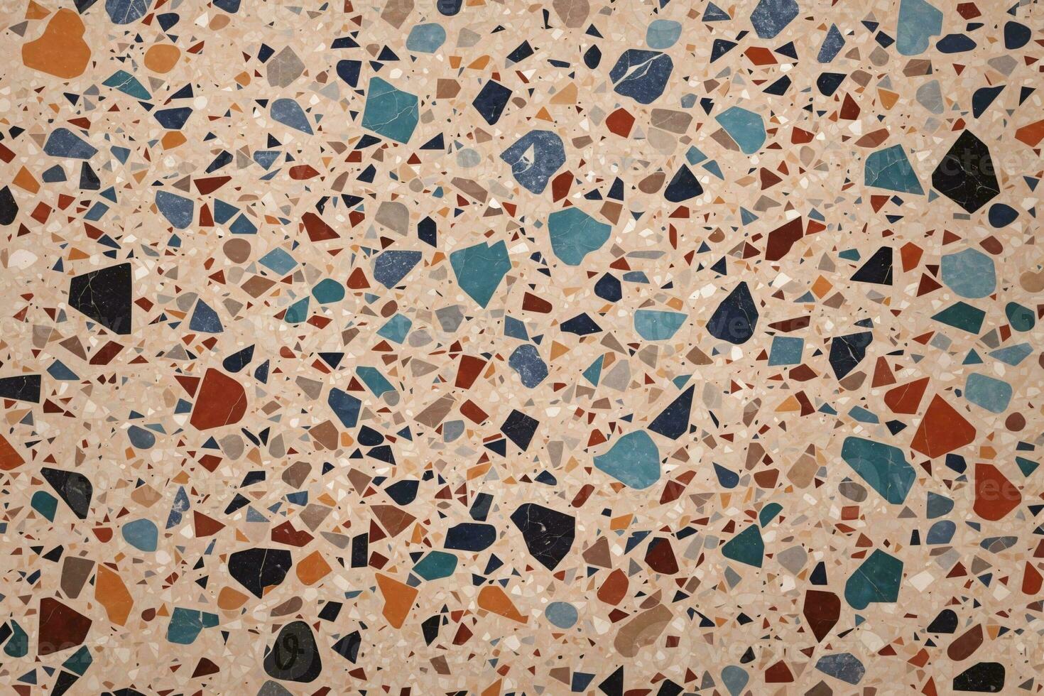 colorida terrazzo textura, multicolorido terrazzo textura fundo, terrazzo mosaico azulejos, terrazzo mármore fundo, ai generativo foto