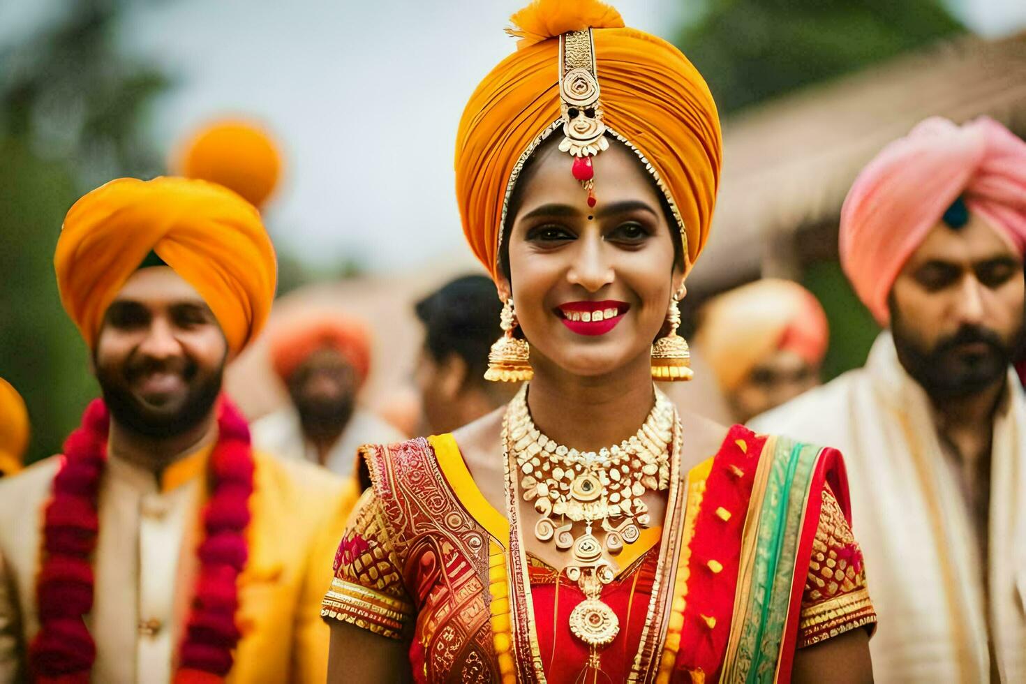 indiano Casamento dentro Bangalore. gerado por IA foto