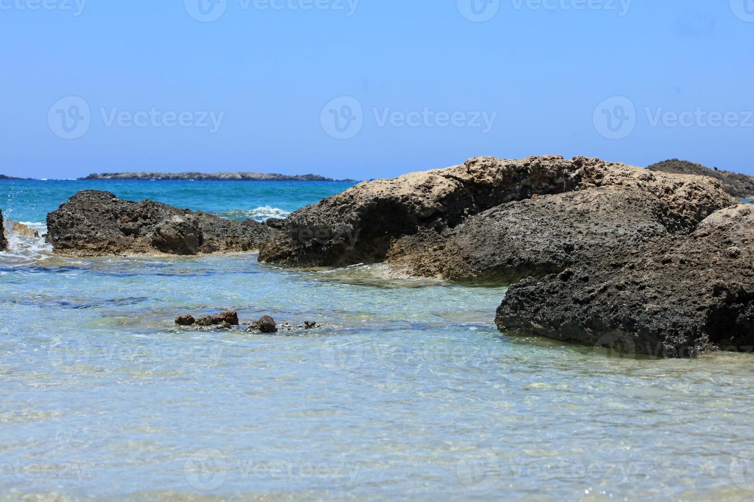 falassarna praia lagoa azul ilha de creta verão 2020 covid19 feriados foto