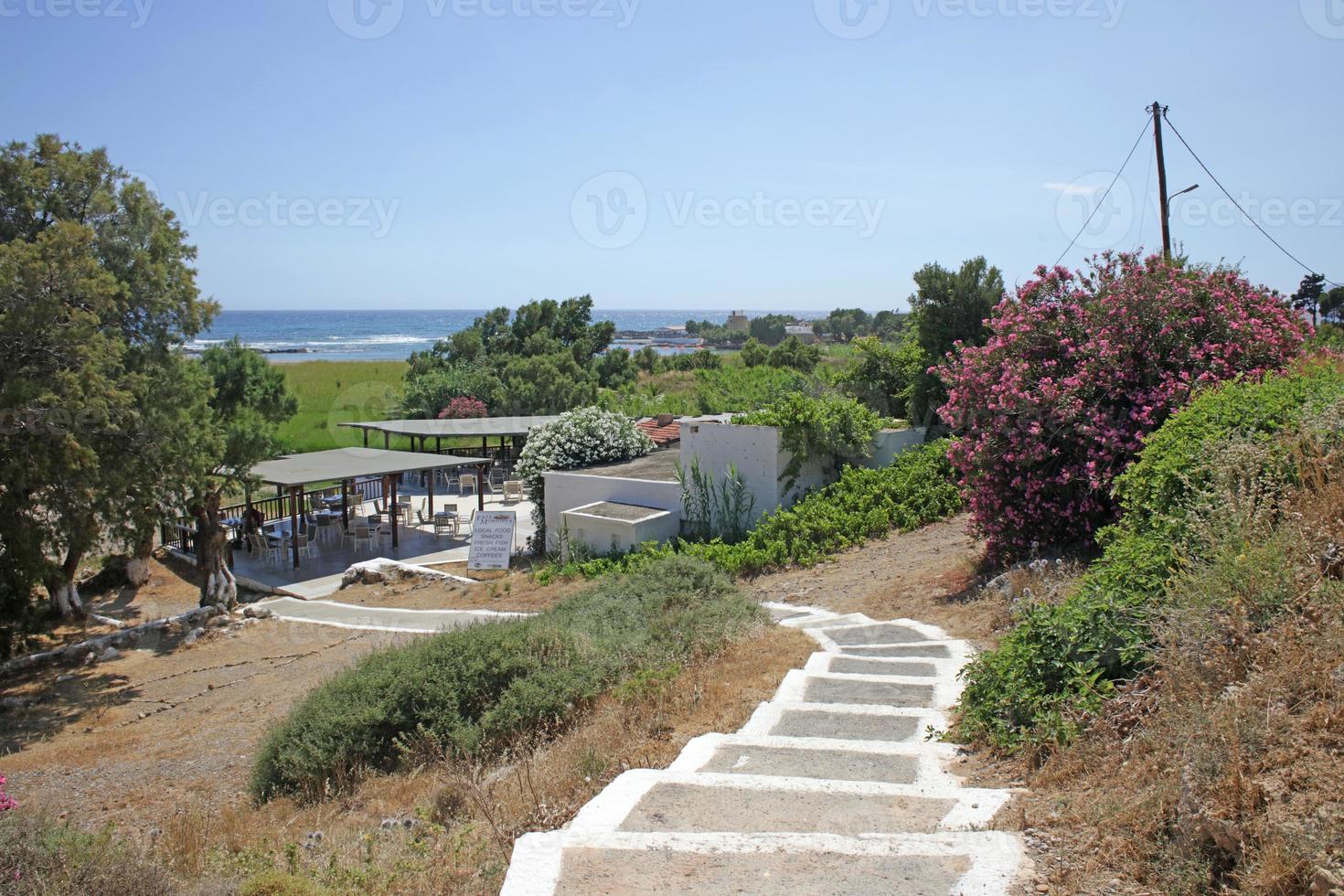 Frangokastello beach creta island covid-19 season background impressos foto