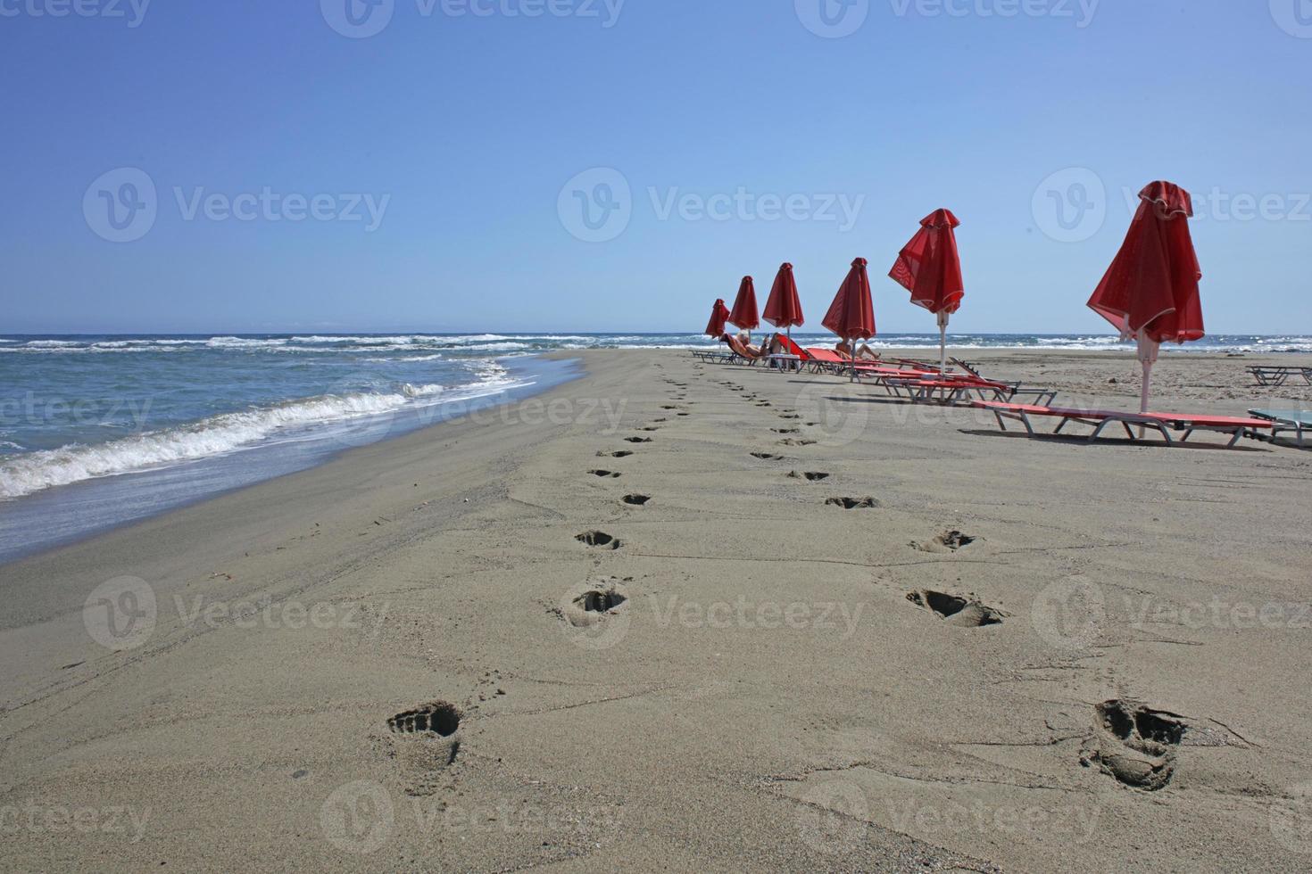 Frangokastello beach creta island covid-19 season background impressos foto