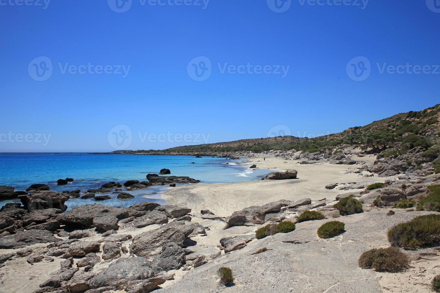 kedrodasos praia ilha de creta lagoa azul águas cristalinas e corais foto