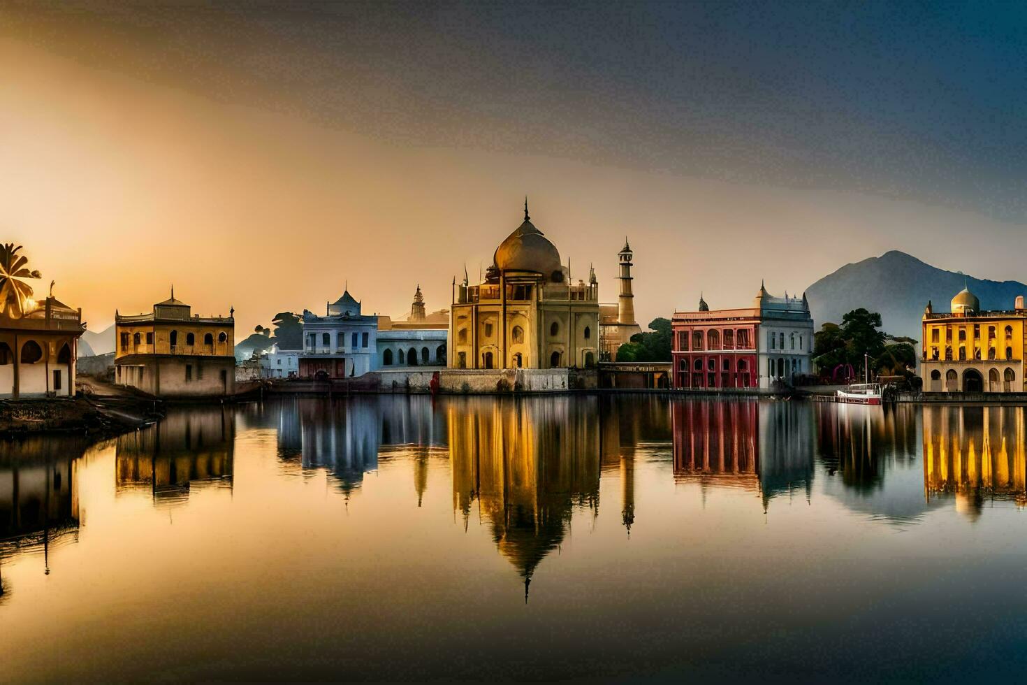 a cidade do Udaipur dentro Índia. gerado por IA foto