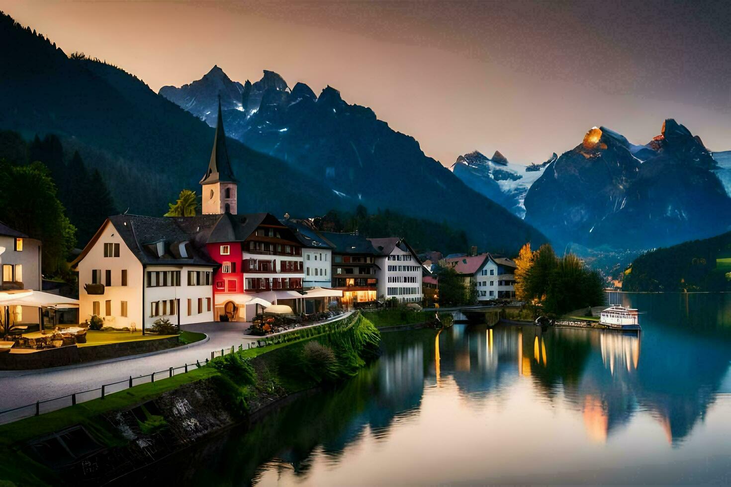 foto papel de parede montanhas, a Alpes, a Alpes, a Alpes, a Alpes, a Alpes,. gerado por IA