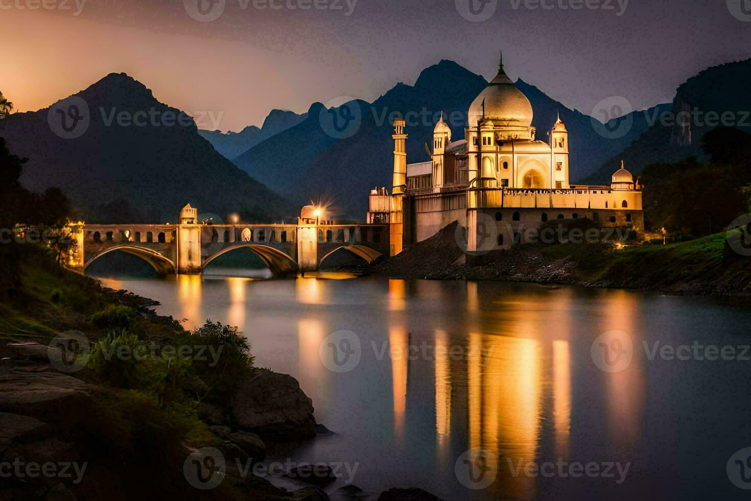 a Palácio do a Principe do Pérsia, lahore, Paquistão. gerado por IA foto