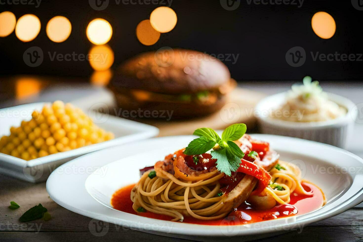 a melhor restaurantes dentro a mundo. gerado por IA foto