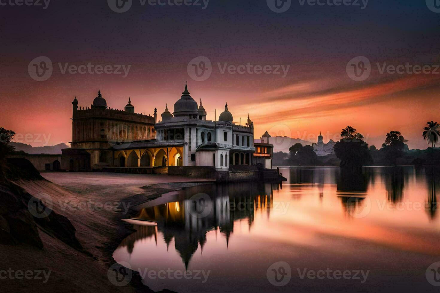 a dourado têmpora, amritsar, Índia. gerado por IA foto