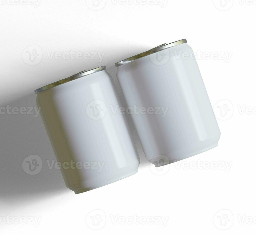 pequeno Tamanho ou mini Tamanho refrigerante pode com uma metálico textura e realista render 3d foto