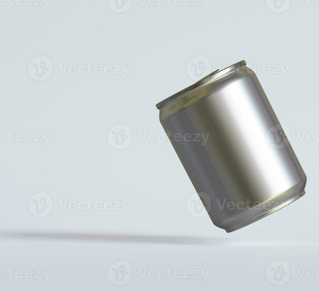 pequeno Tamanho ou mini Tamanho refrigerante pode com uma metálico textura e realista render 3d foto