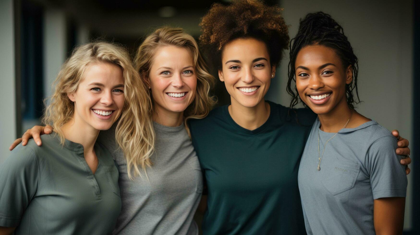 nosso mulheres sorridente foto