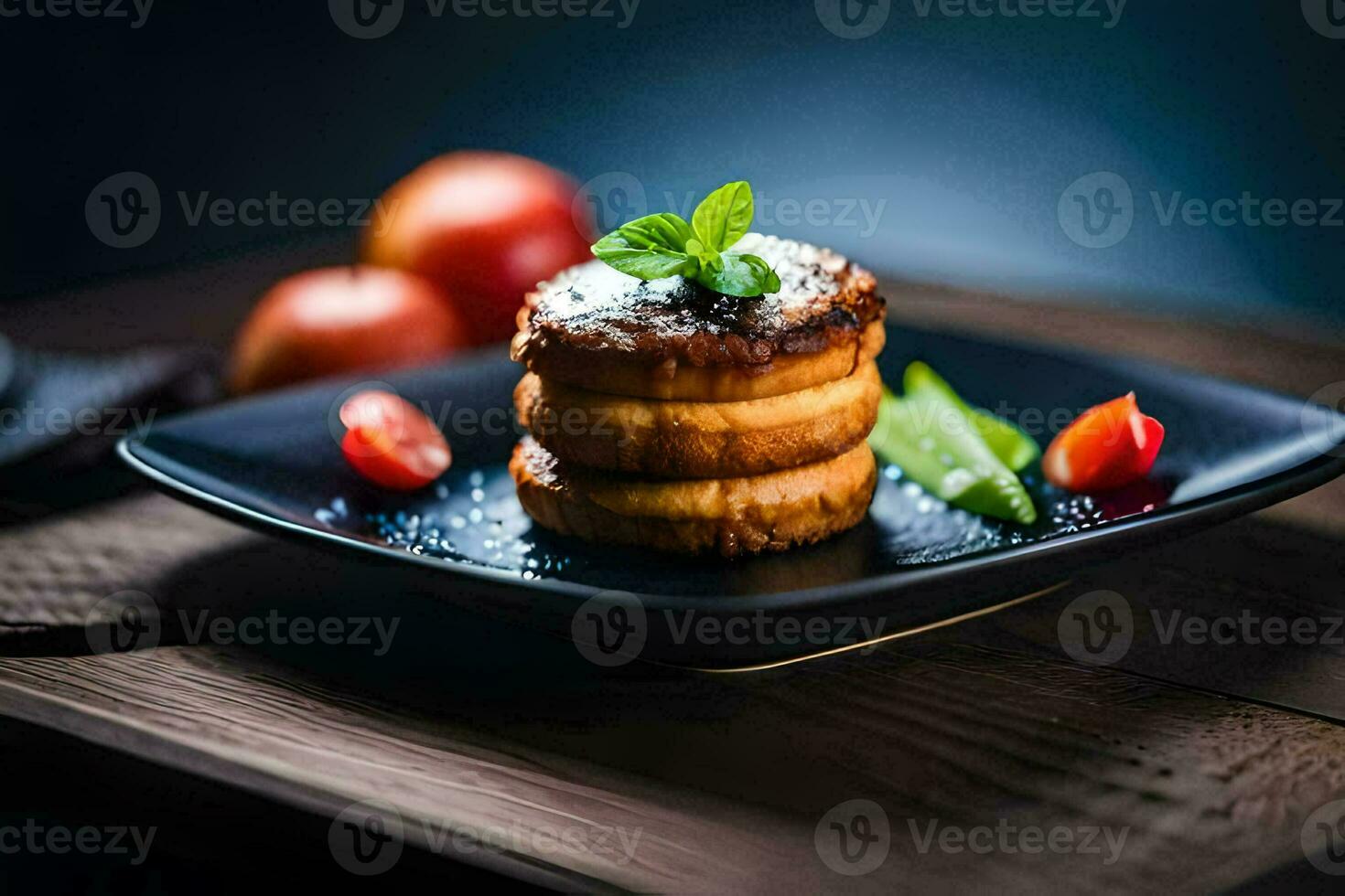 Comida às ou em algum lugar perto a hotel. gerado por IA foto