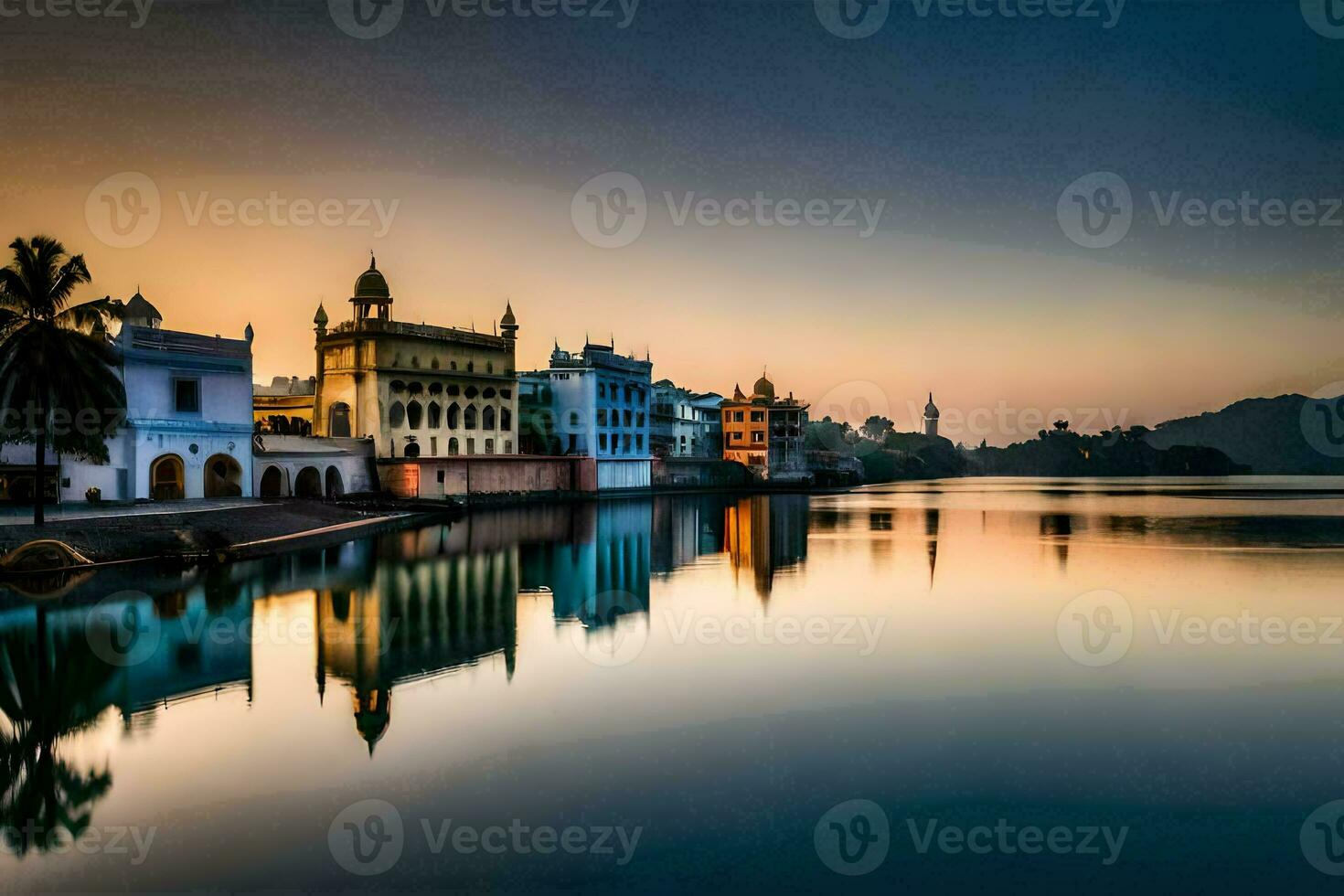 a cidade do udaipur, Índia. gerado por IA foto