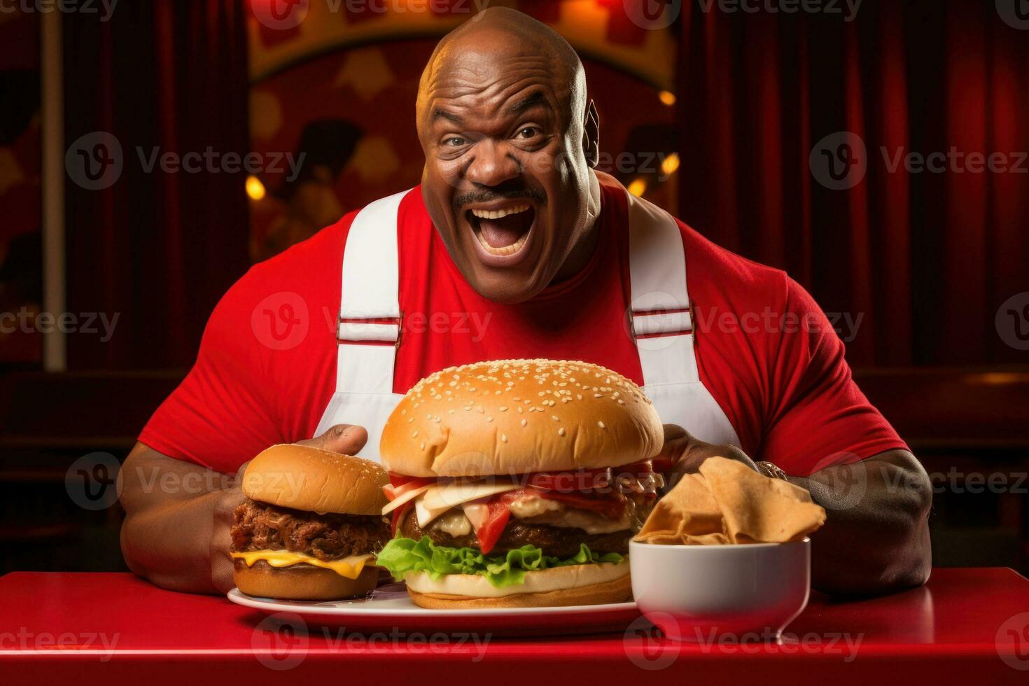 comendo uma Hamburger do internacional pessoas. generativo ai foto