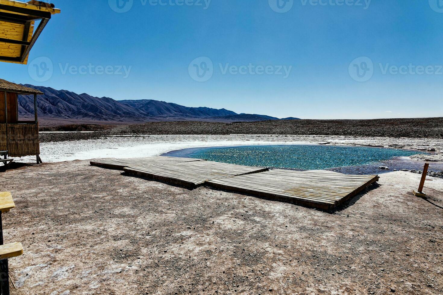 panorama do a escondido baltinache lagoas - Atacama deserto - Chile. foto