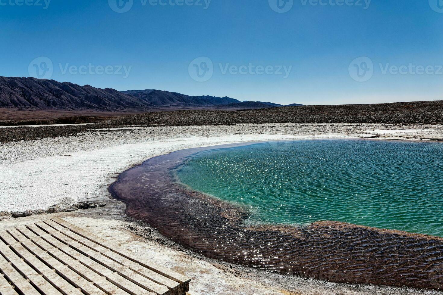 panorama do a escondido baltinache lagoas - Atacama deserto - Chile. foto