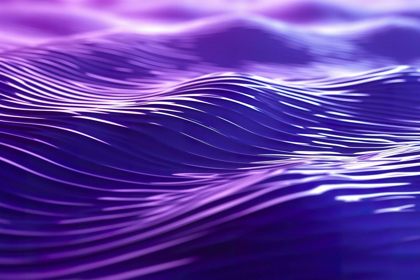 3d renderiza tecnológica ondas com roxo, e vibrante cores. ai generativo foto