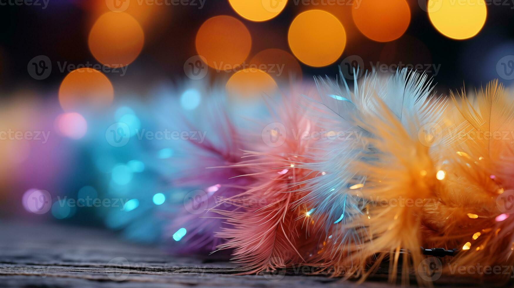 multicolorido penas decorar celebrações e feriados, luz fundo. ai gerado. foto