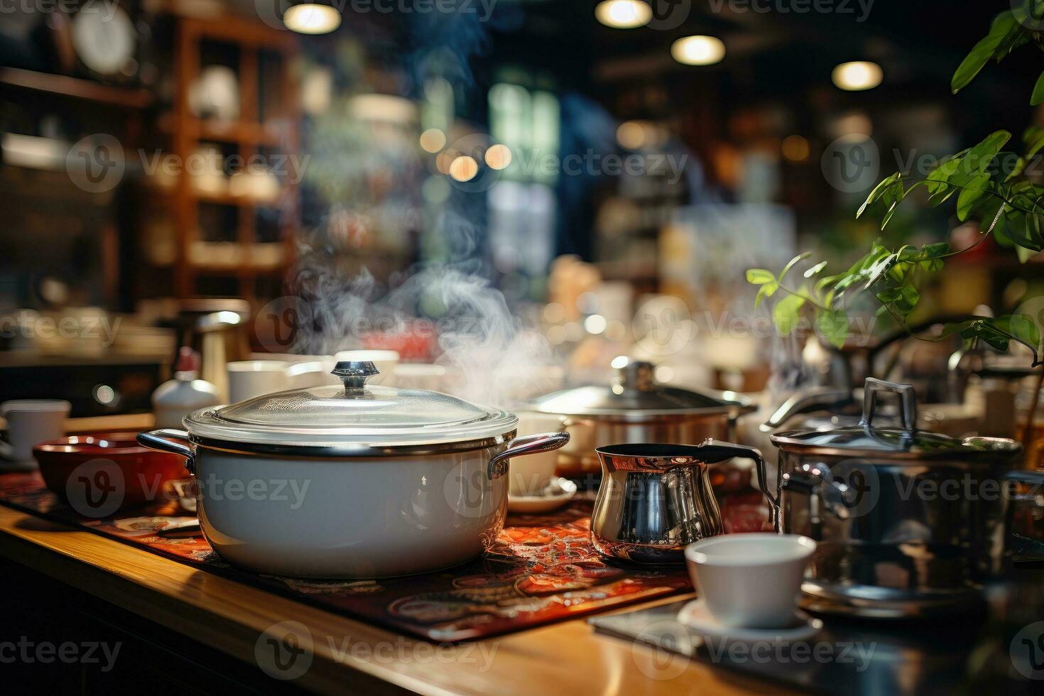 pacífico situação do a tarde dentro a cozinha ai gerado foto