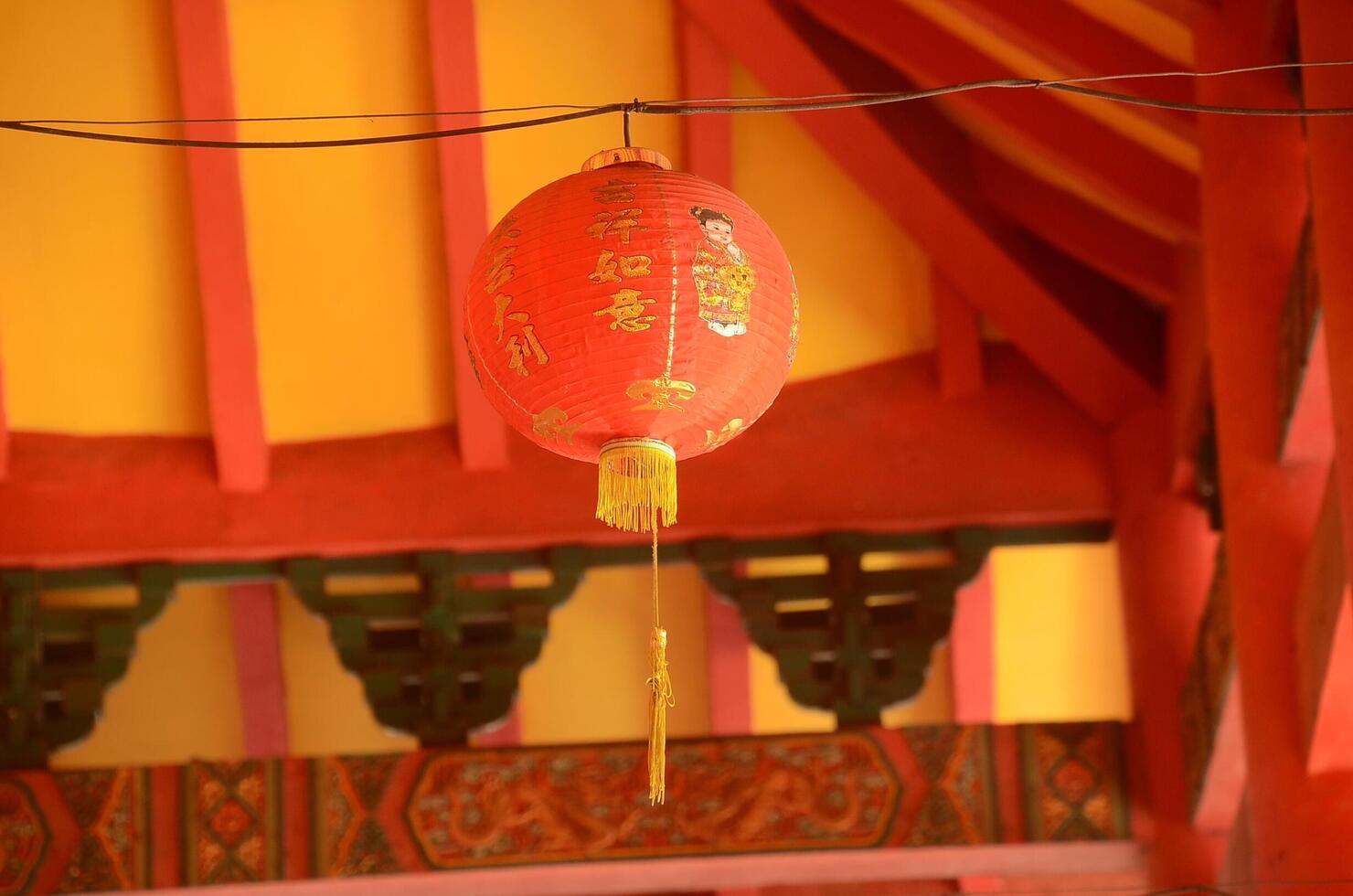 lanternas de ano novo chinês em china town foto