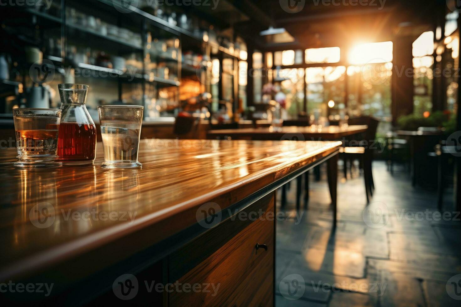 acolhedor tarde situação dentro a cozinha ai gerado foto