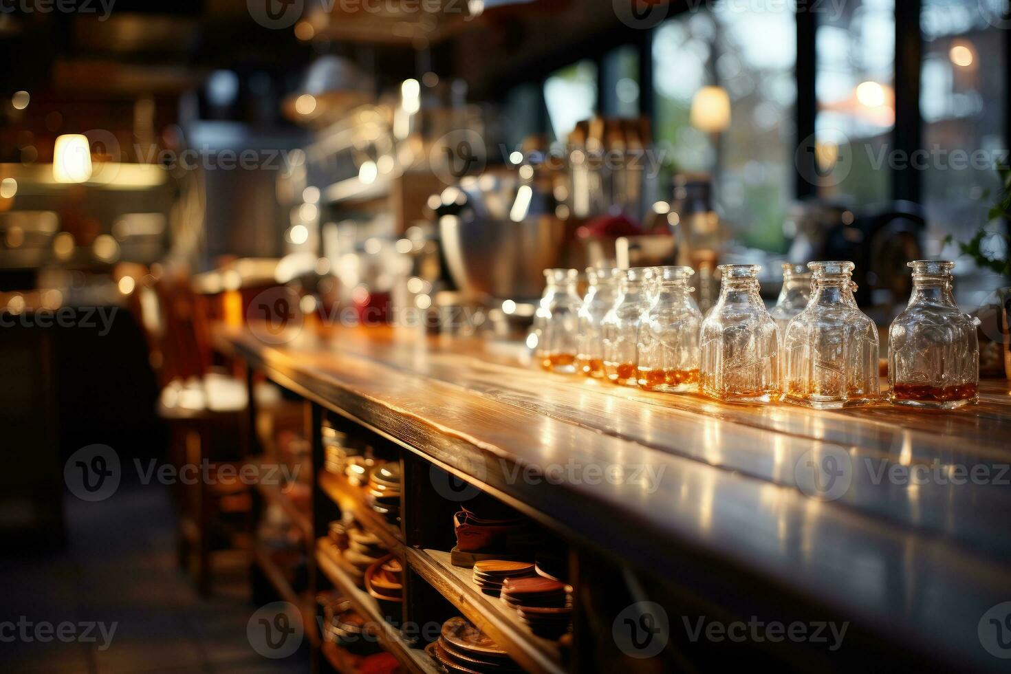 acolhedor tarde situação dentro a cozinha ai gerado foto