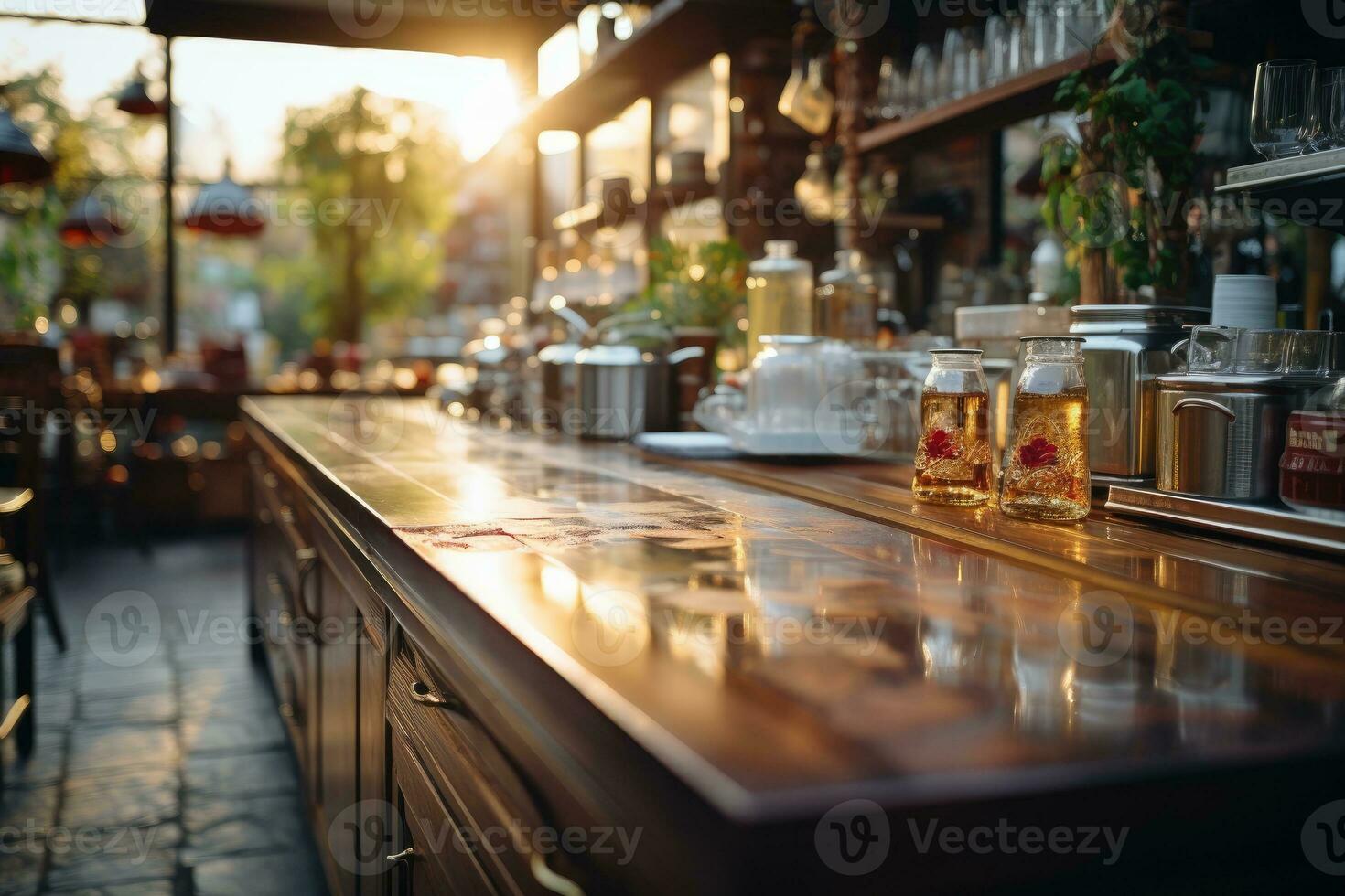 acolhedor tarde situação dentro a cozinha ai gerado foto