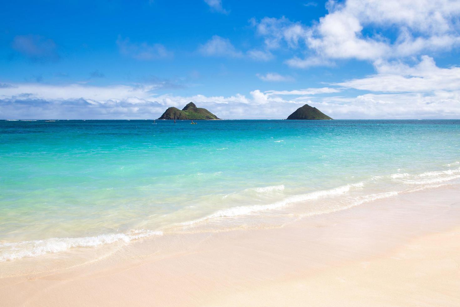 vista da praia de lanikai havaí foto