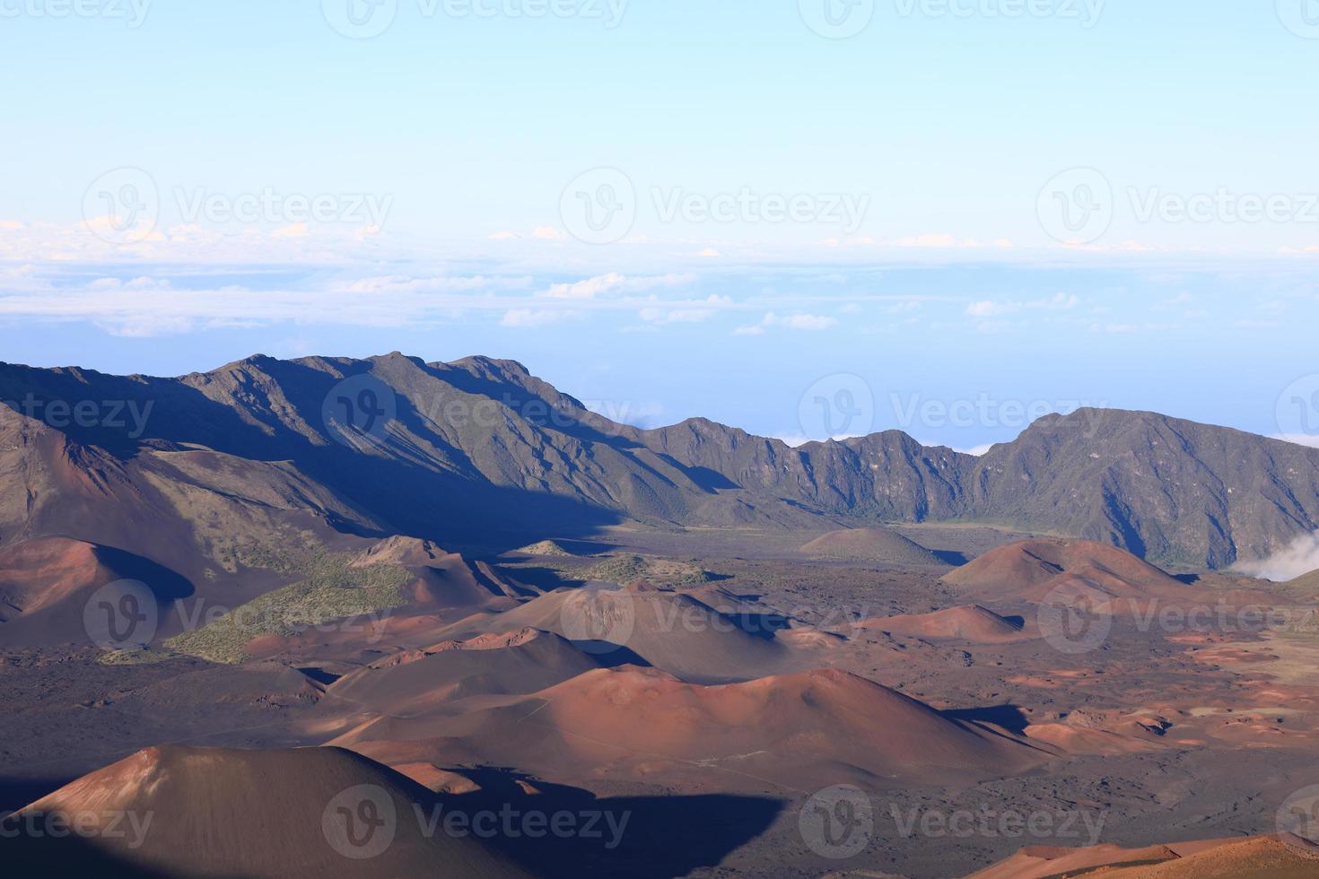 Cratera Haleakala em Maui Havaí foto