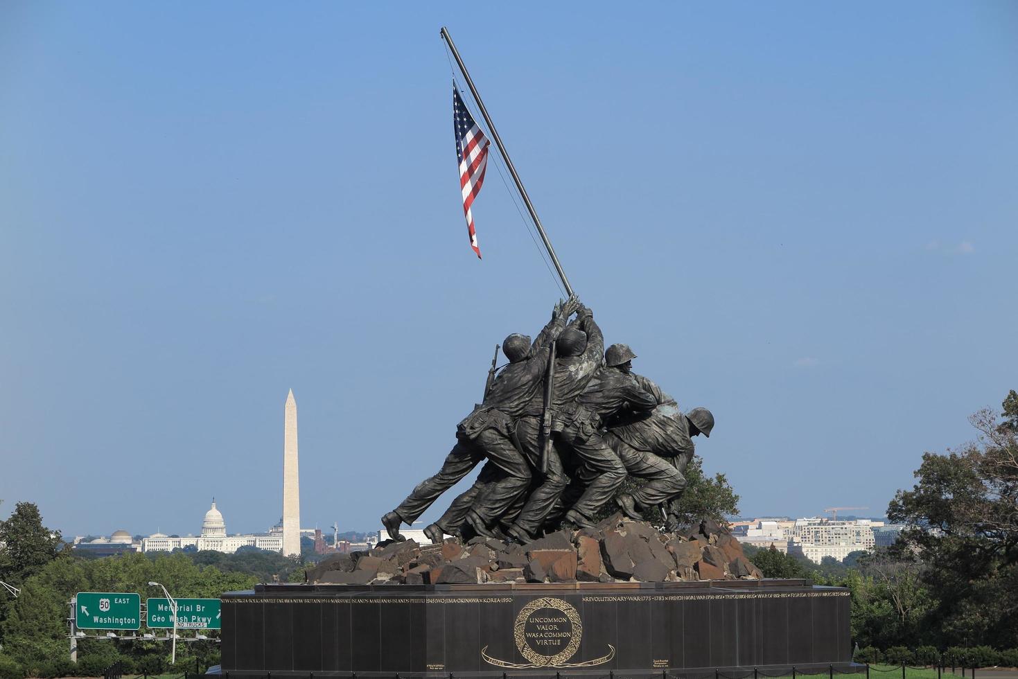 memorial iwo jima por volta de washington dc foto