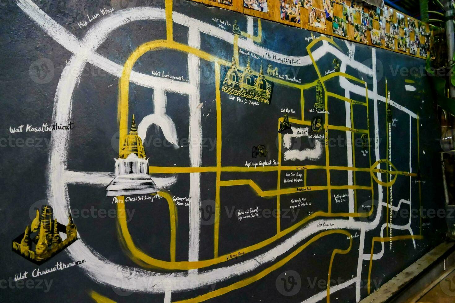 cidade mapa em Preto foto