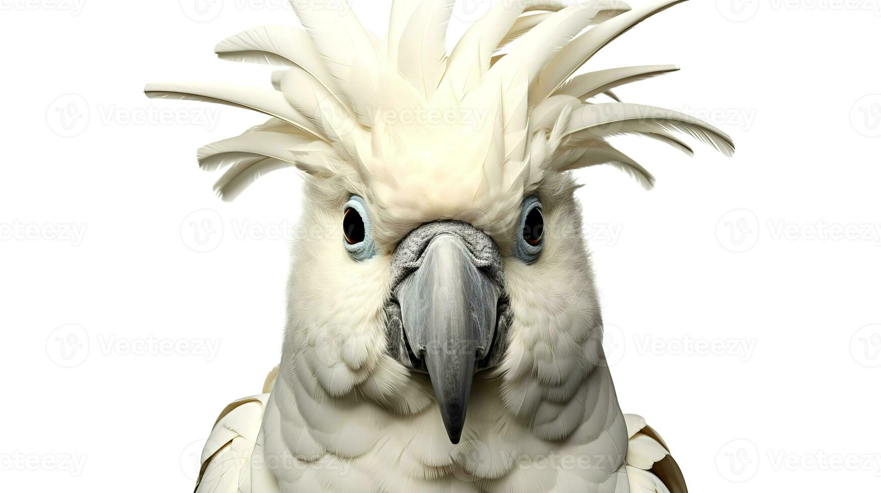 fechar-se do uma fofa domar cacatua papagaio. ai gerado foto