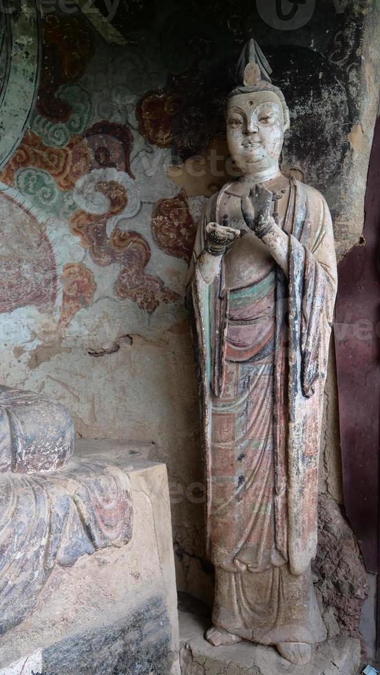 complexo de templo-caverna maijishan na cidade de tianshui, província de gansu, china. foto