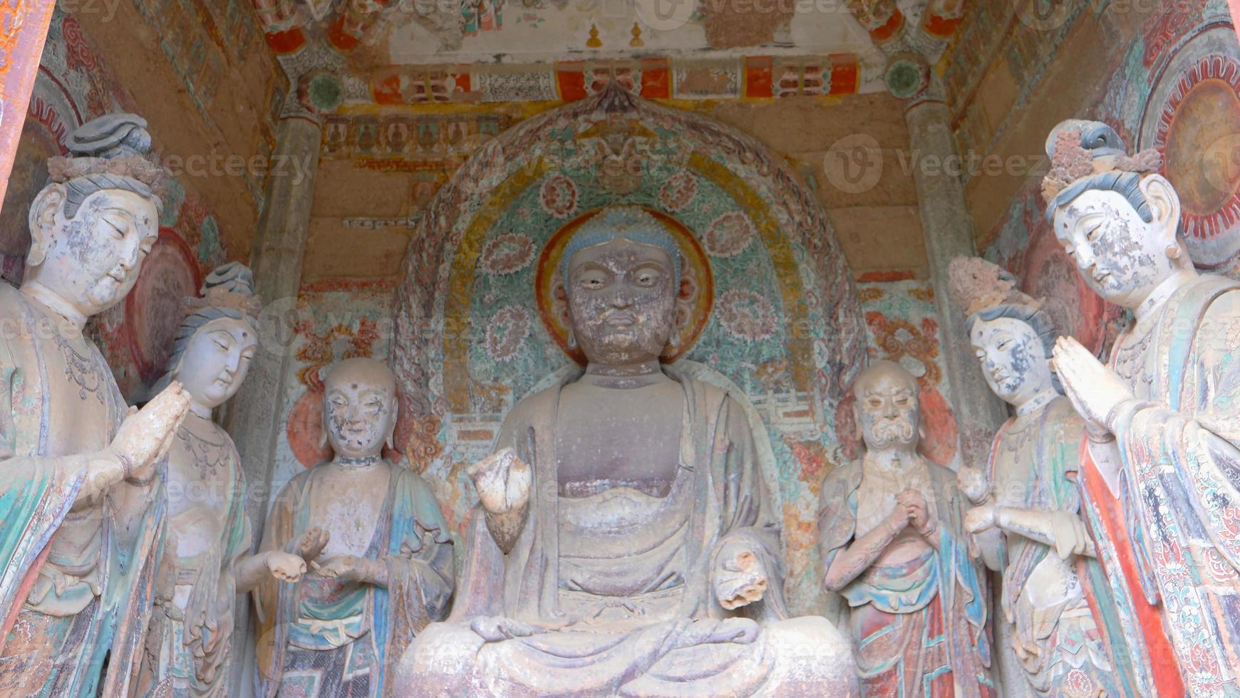 complexo de templo-caverna maijishan na cidade de tianshui, província de gansu, china. foto