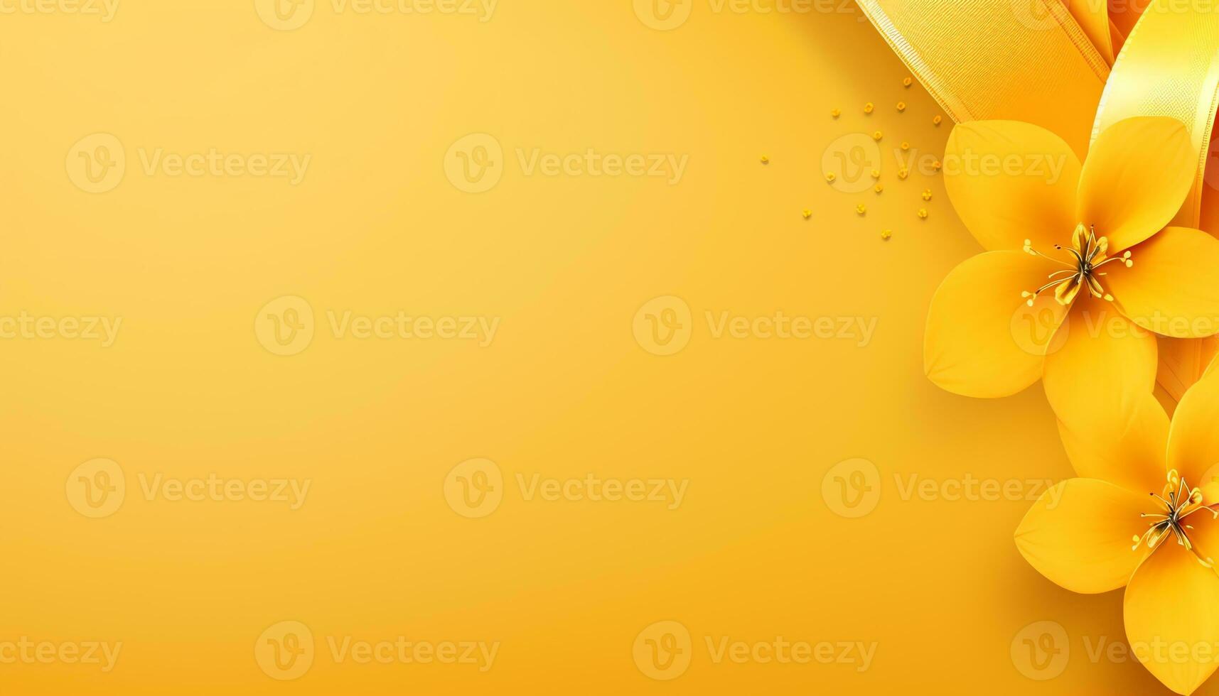 amarelo seda tecido fundo com dobras ai gerado foto