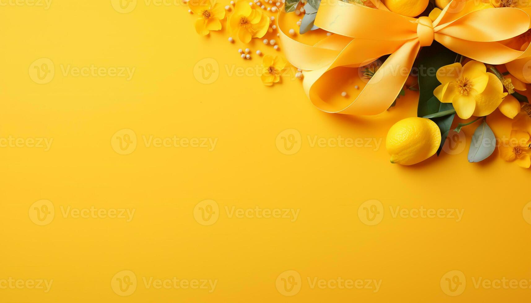 amarelo seda tecido fundo com dobras ai gerado foto